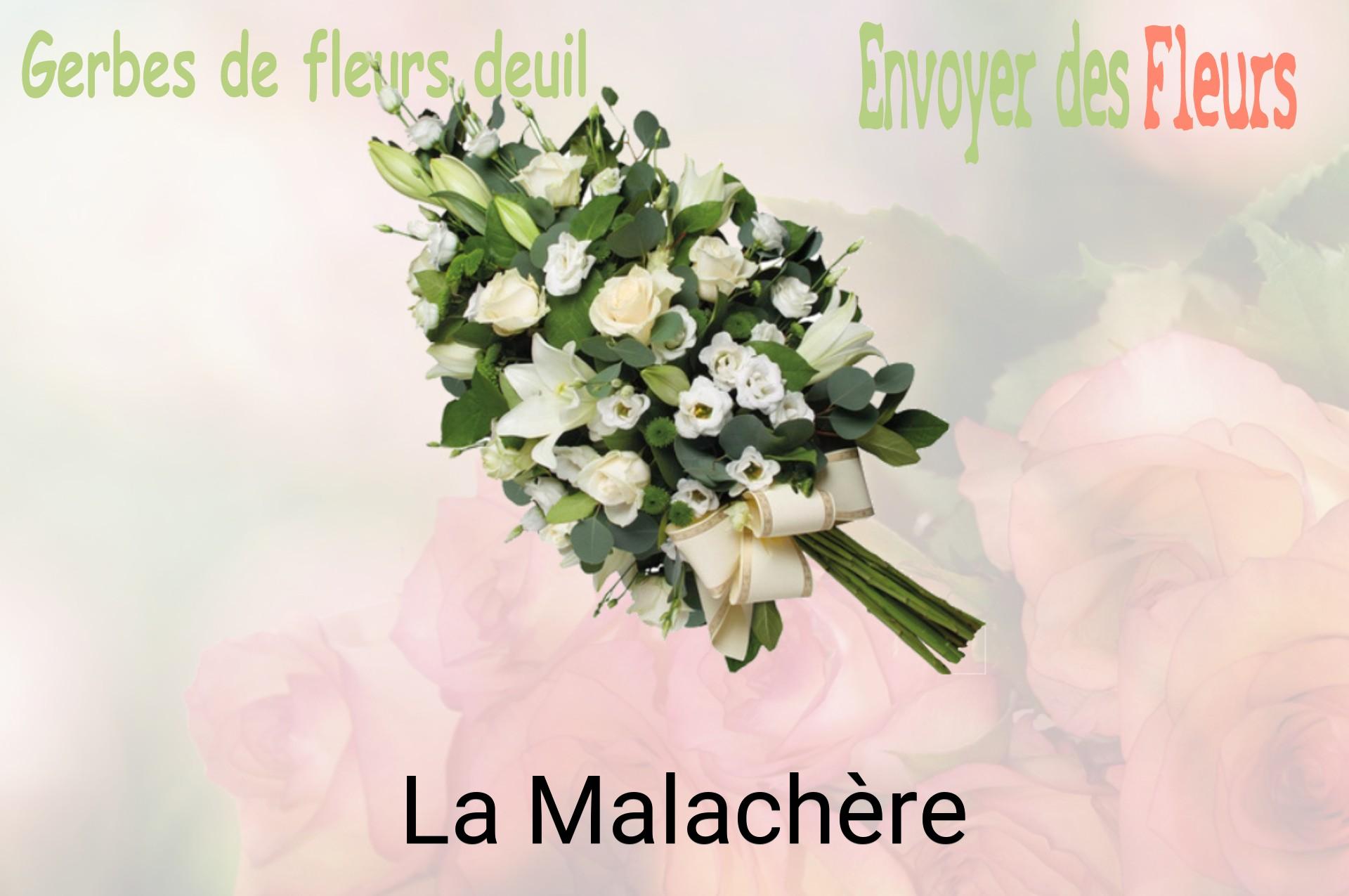 Gerbe de fleurs de deuil livrée à La Malachère